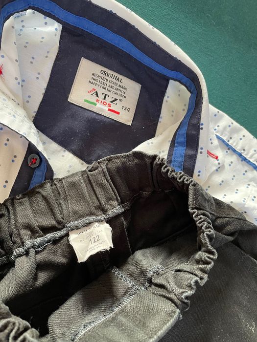 Koszula 134 spodnie 122 elegancki komplet