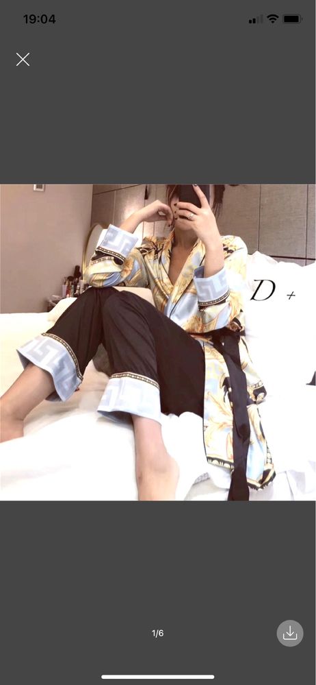 Домашний костюм в стиле Versace,пижама халат
