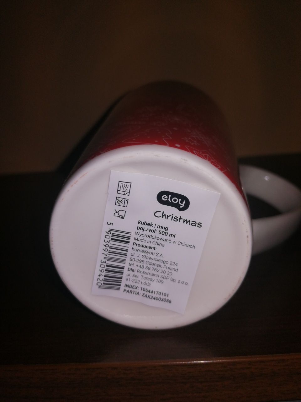 Nowy wysoki kubek świąteczny Eloy Christmas 500ml