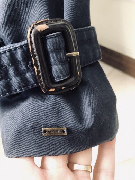 TOMMY HILFIGER Trencz rozmiar L granatowy!