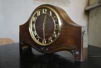 Duży drewniany zegar kominkowy jak Napoleon nakręcany VINTAGE