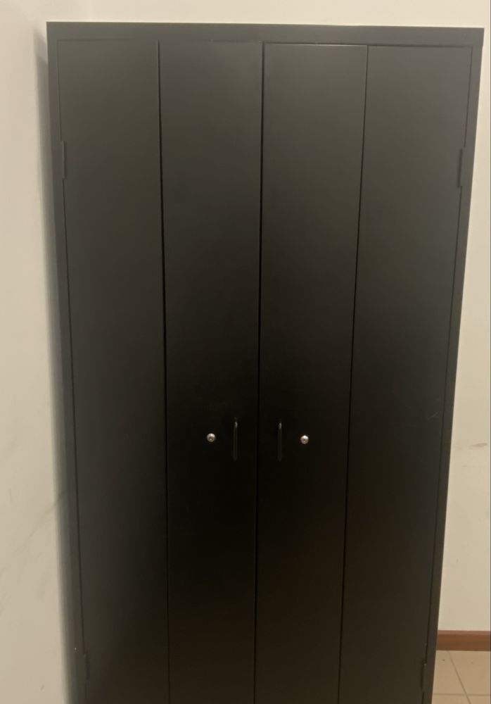Armário de arquivo/arrumos metalico preto