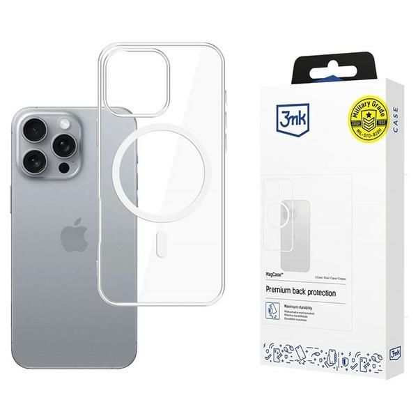 3MK MagCase iPhone 16 Pro 6.3"przezroczysty/clear kompatybilne z
