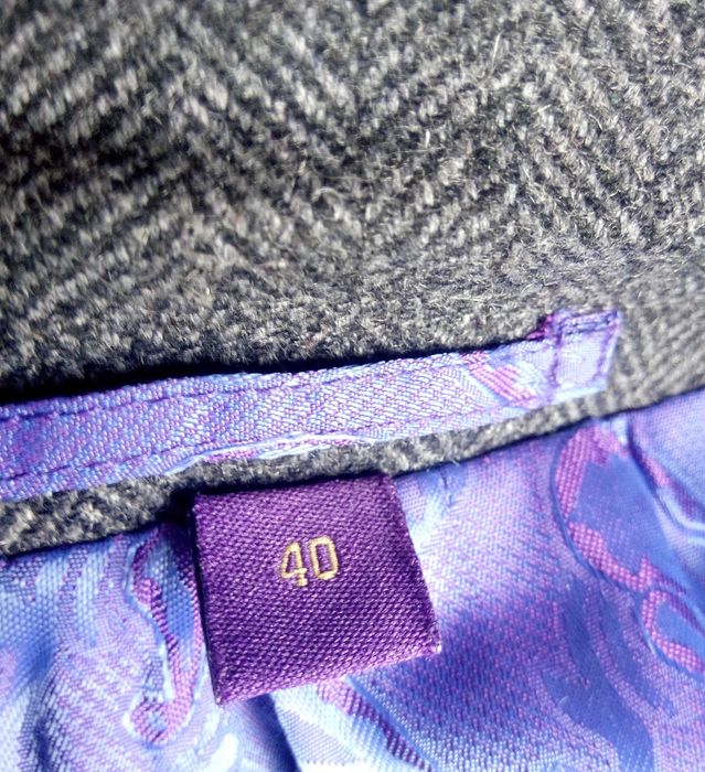 Сірий чоловічий твідовий піджак вовна 80% розмір 40 на 48