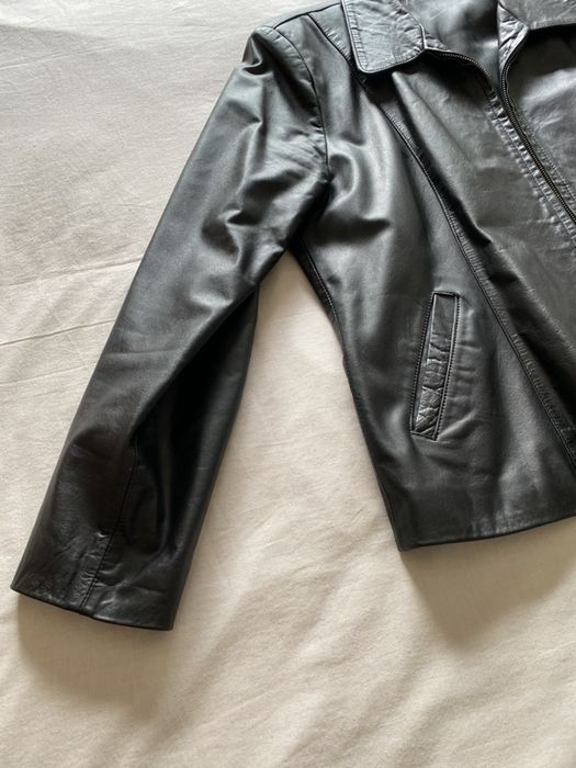 Casaco cabedal preto