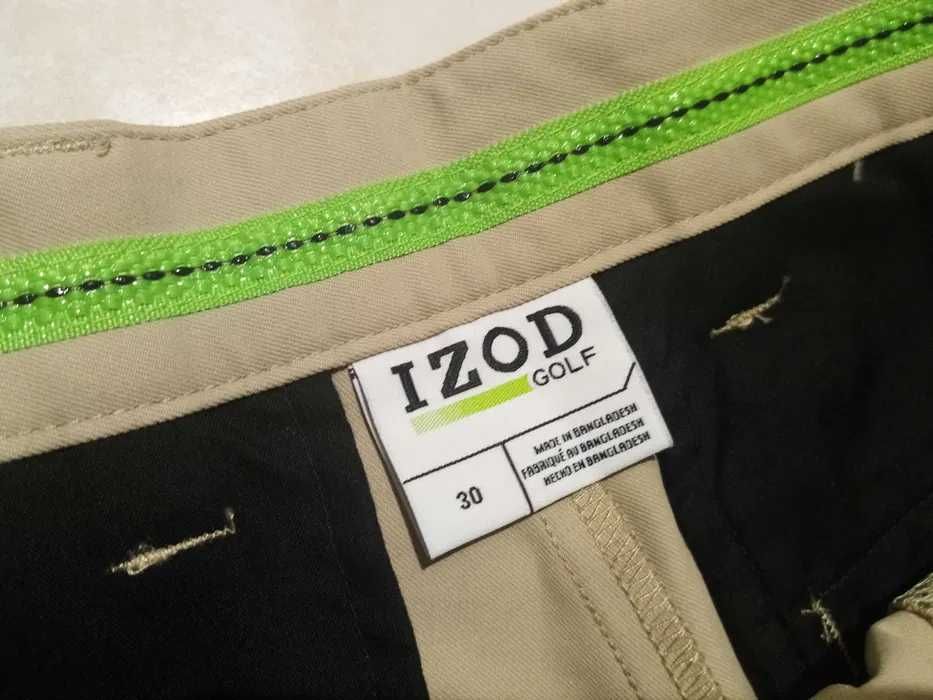 IZOD GOLF USA - z LOGO i Metkami Spodenki Męskie szer. 40cm/ dł.51cm