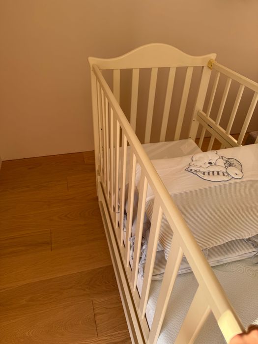 Дитяче ліжечко з матрасом + бортики в подарунок