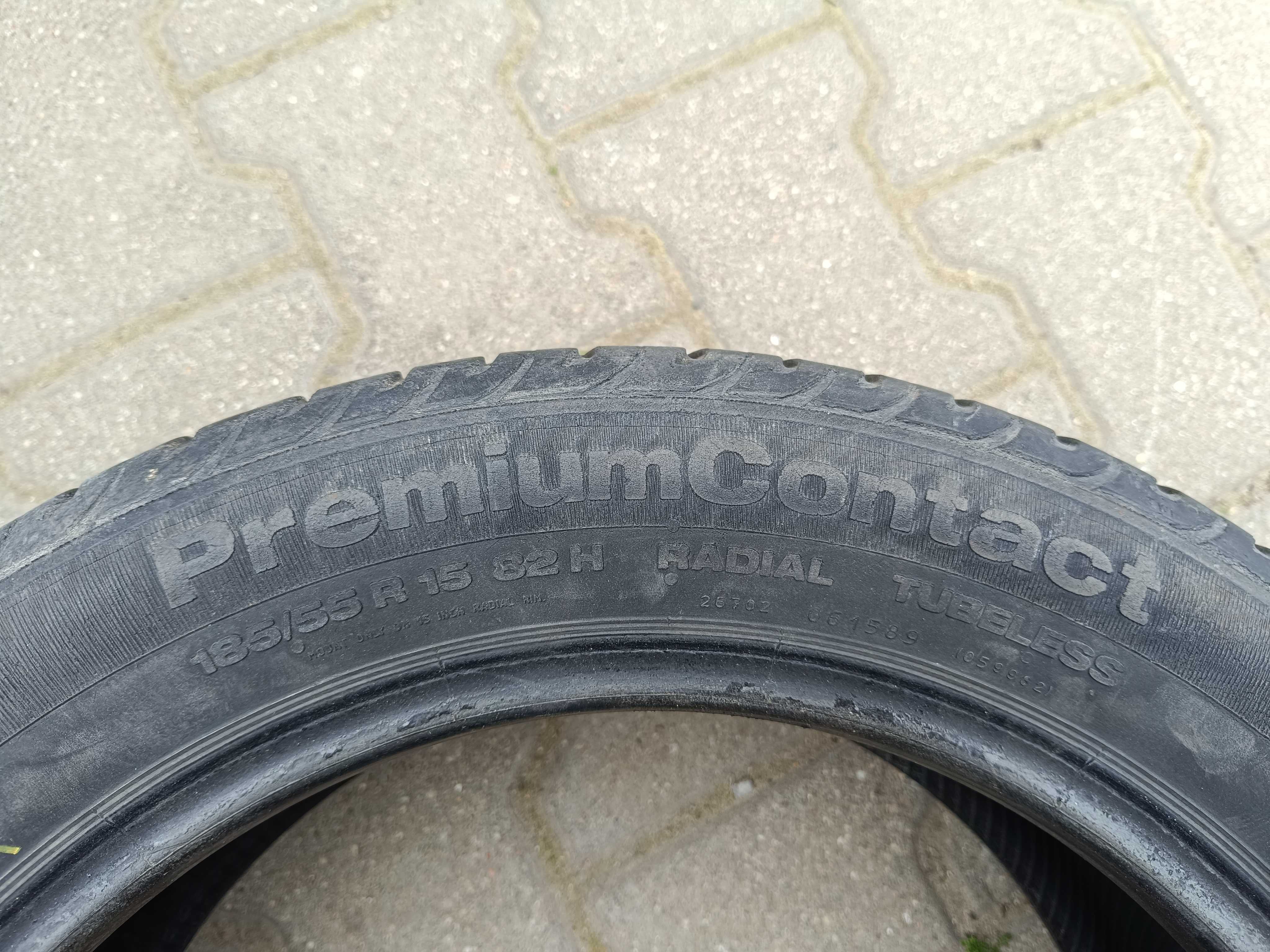 2x 185/55R15 82H Continental Premium Contact Lato Używane FV Siedlce