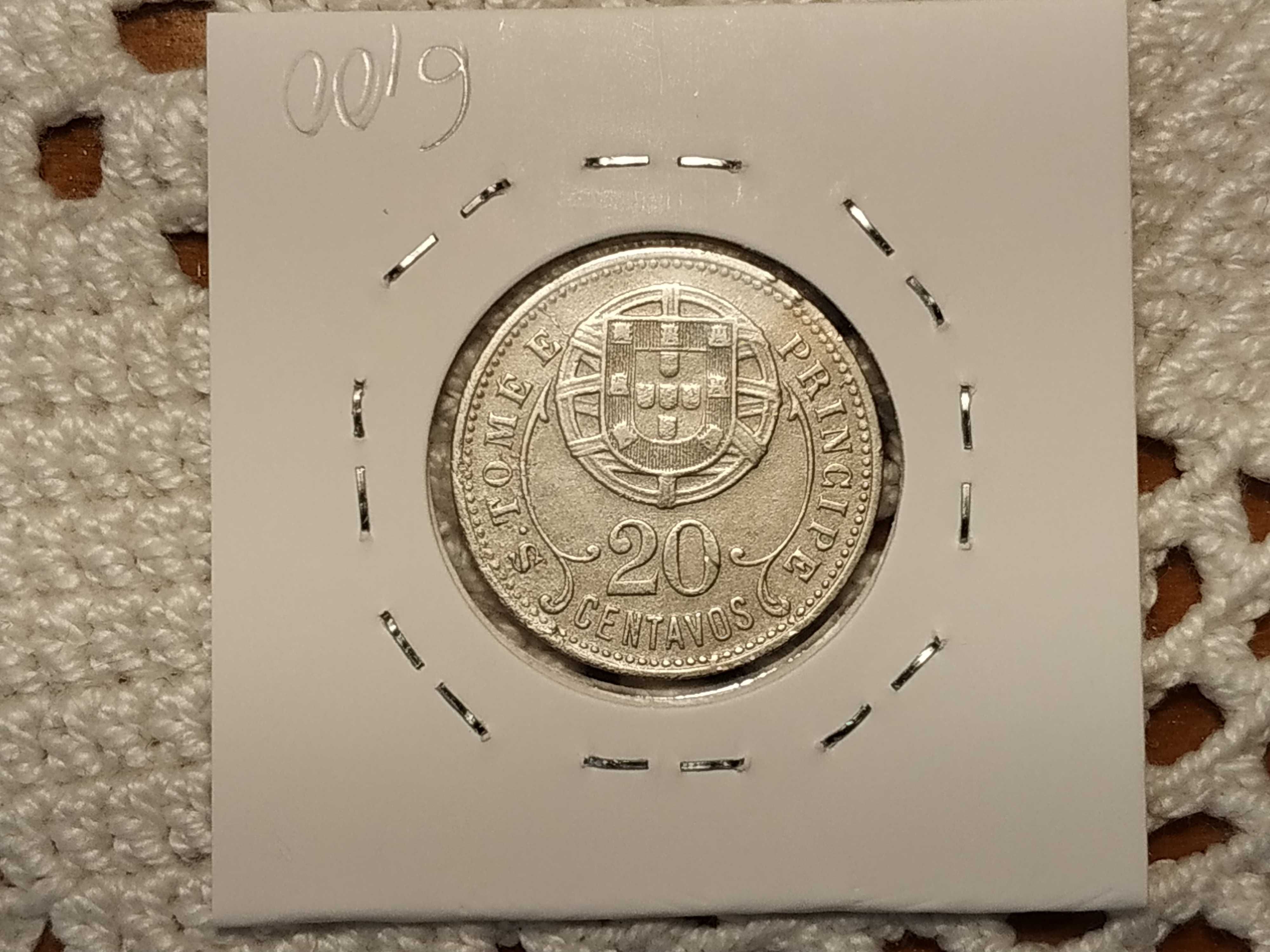São Tomé e Príncipe - moeda de 20 centavos de 1929 (Ex-colónias)