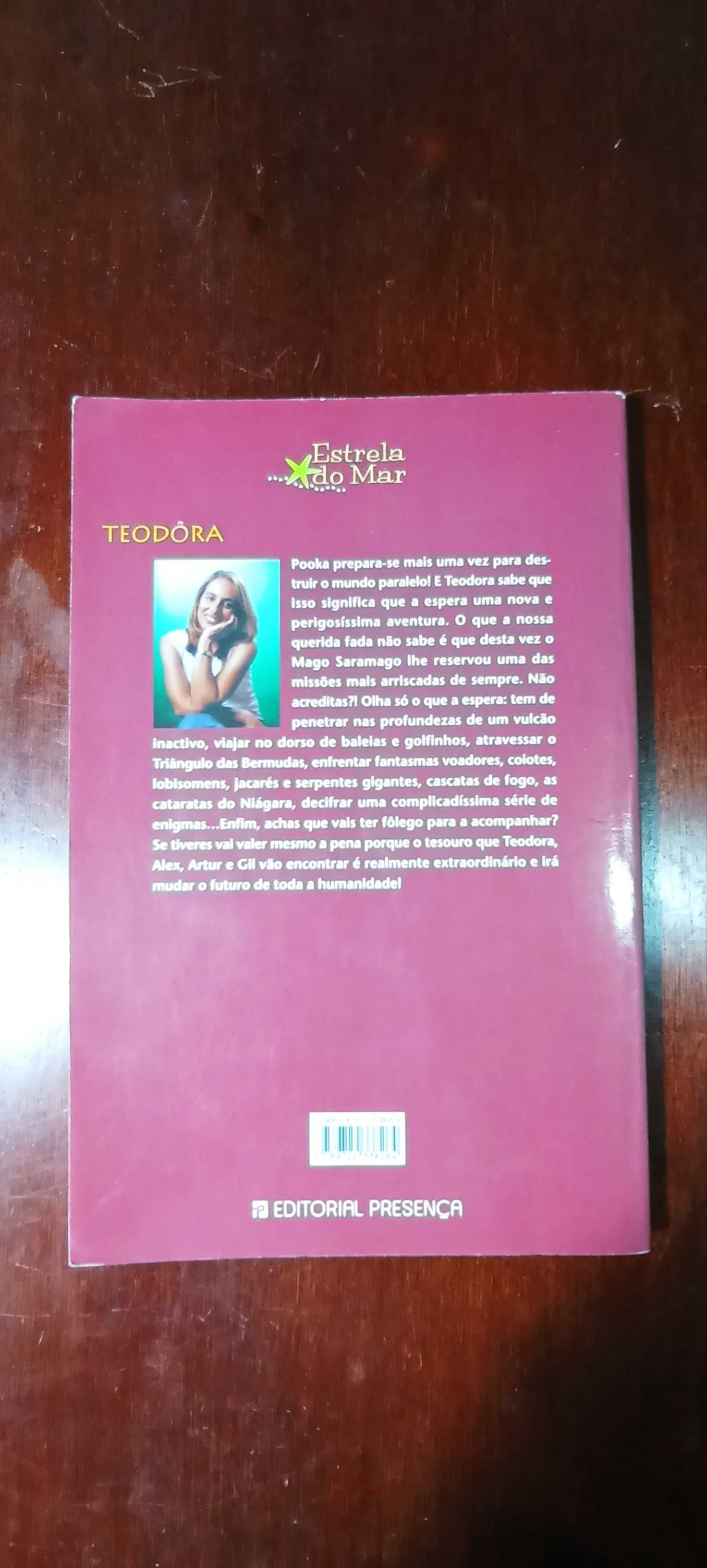 Livro juvenil Teodora - O mistério do vulcão