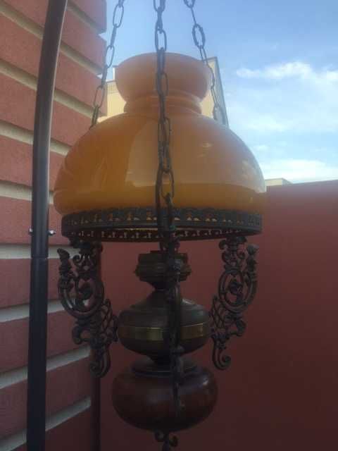 VINTAGE lampa sufitowa rustykalna, piękna duża, długość ok. 80 cm