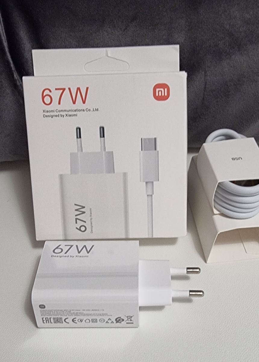 Oryginalna ładowarka Xiaomi 67w  kabel usb-c w zestawie