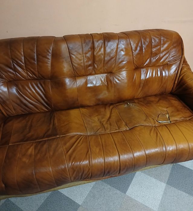 Komplet wypoczynkowy skórzany