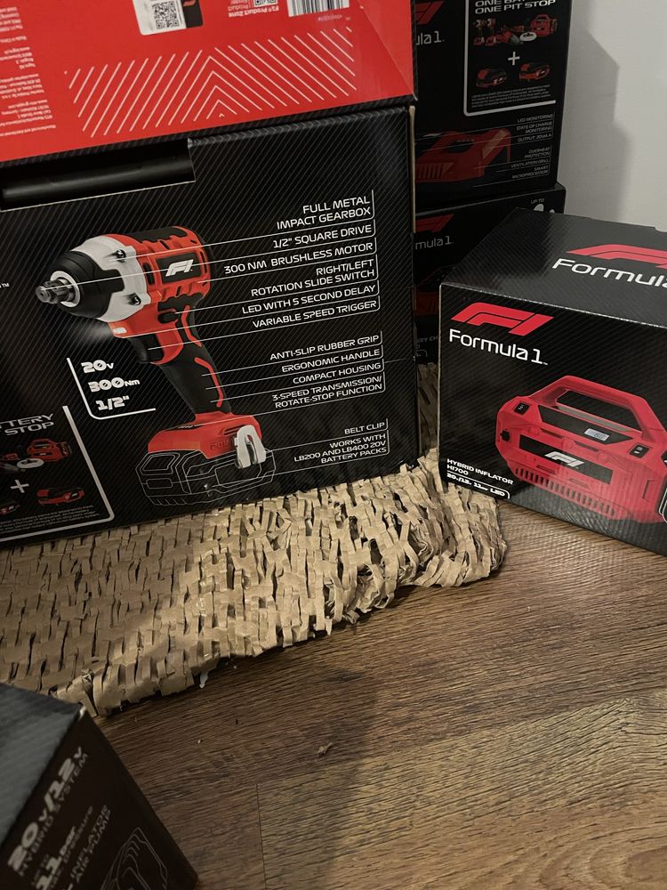 Zestaw narzedzi formula 1 klucz,polerka,kompresor ,aku x2