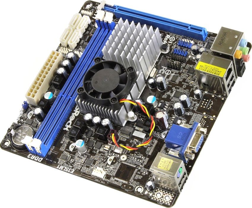 Motherboard Mini Asrock E35LM1 All In One - ideal p/ Freenas / Truenas