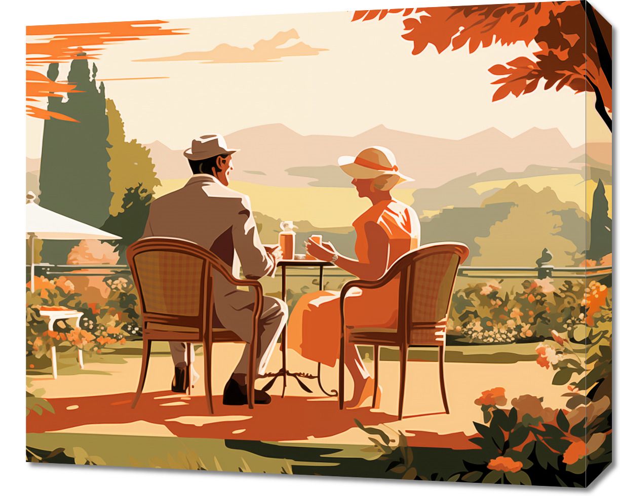 Obraz 60x50cm Retro Randka