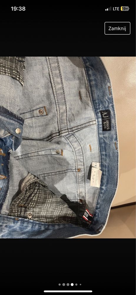 Świetne jeansy męskie oryginalne Armani jeans r 34