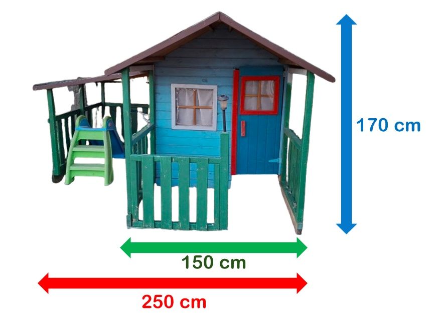 * Ogrodowy drewniany domek dla dzieci * Stan bdb *