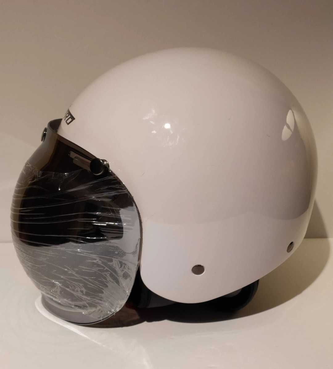 Viseira bolha para capacetes abertos clássico café-racer novo
