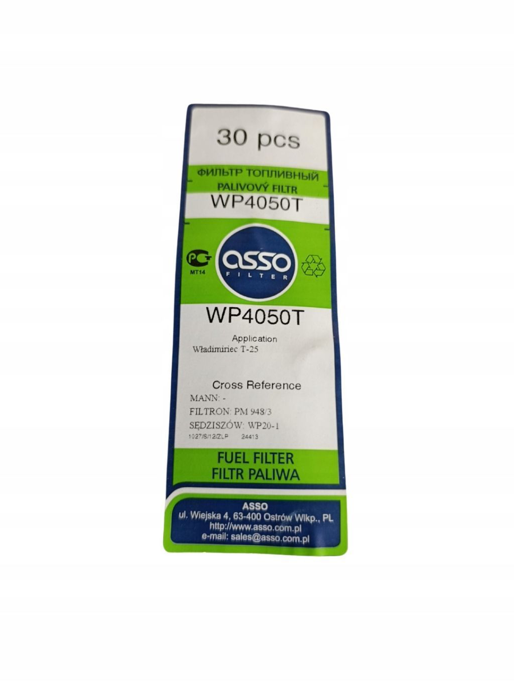 ASSO WP4050 FILTR PALIWA WŁADIMIRIEC T-25 PM 948/3 WP20-1