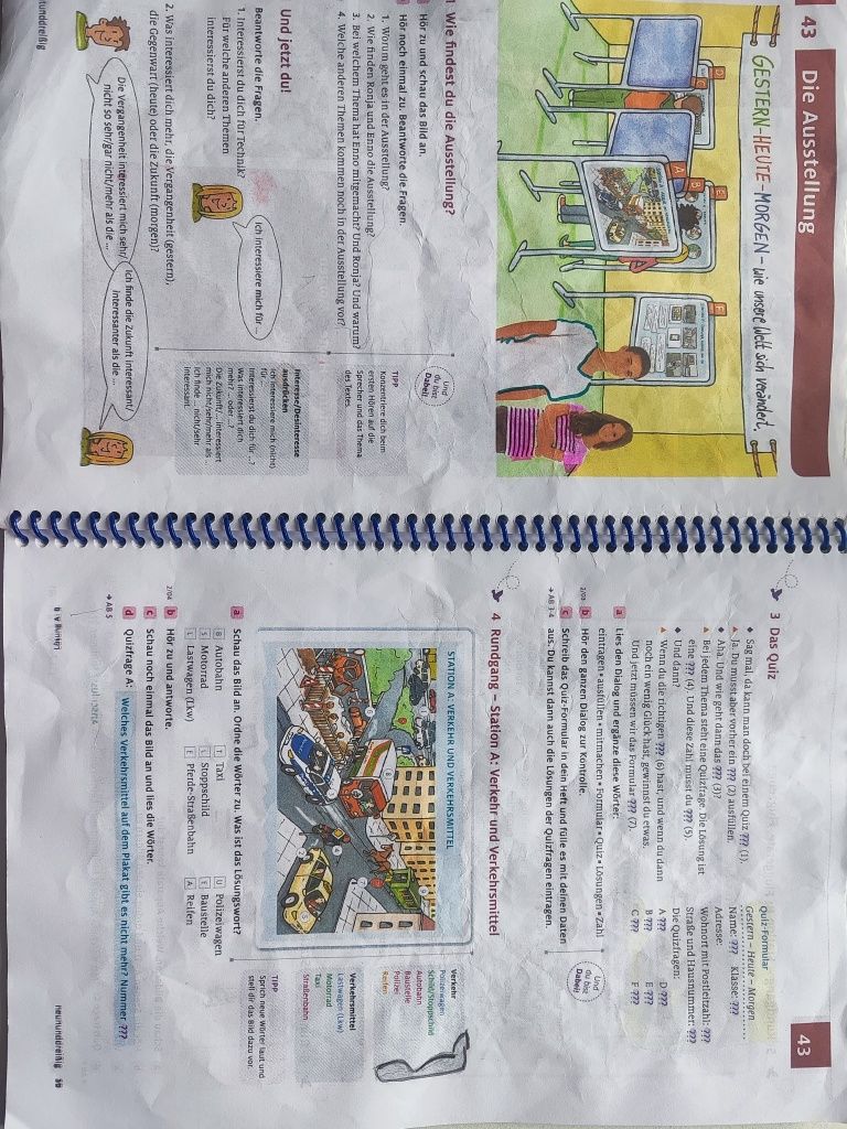 Німецька мова рівень А 2.1 Dabei! Kursbuch + Arbeitsbuch