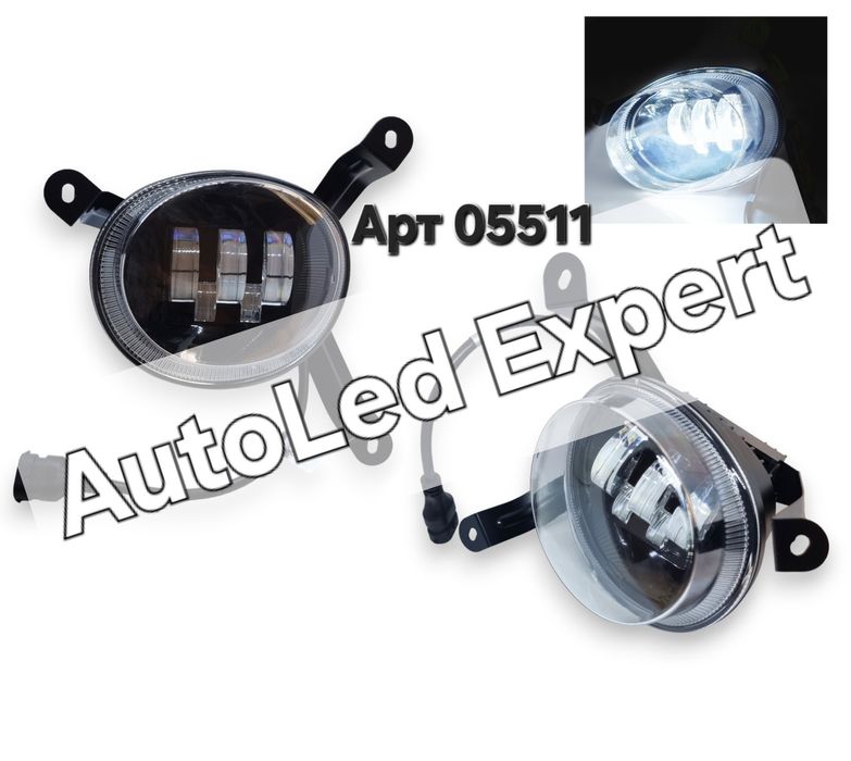 Світлодіодні протитуманні фари Chevrolet Aveo SDN T250 білий+жовт ПТФ