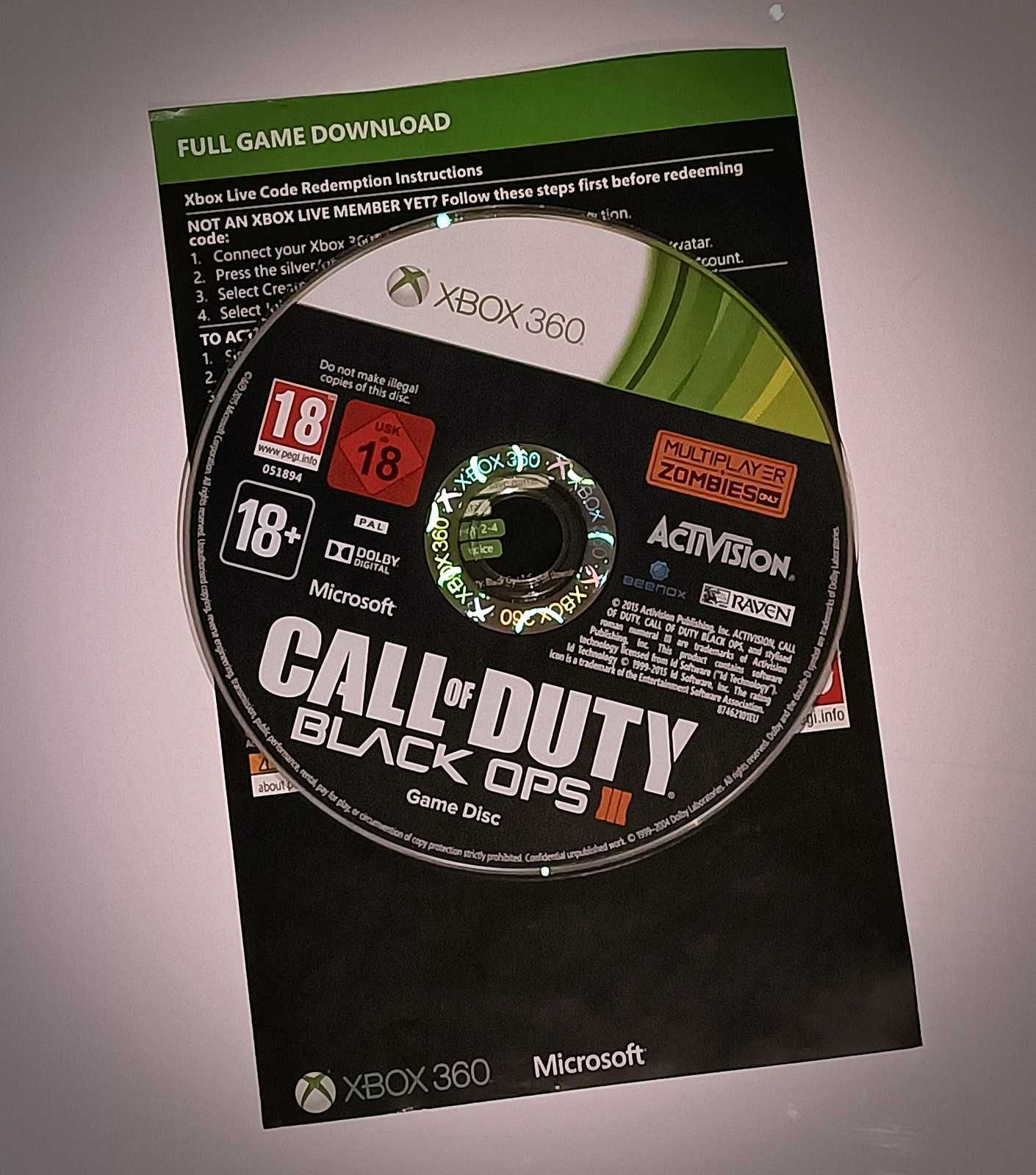 Call of Duty Black Ops III 3 Xbox 360 STAN IDEALNY ANGIELSKA