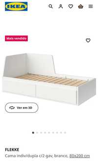 Cama de criança de cor branca