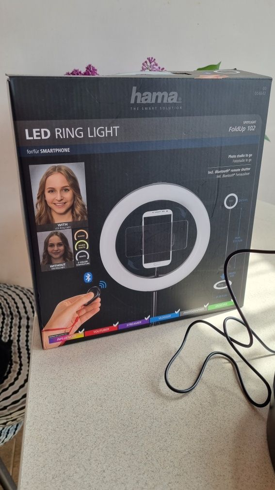 Кольцевая лампа, штатив со светодиодным кольцом, Hama Led Ring Light