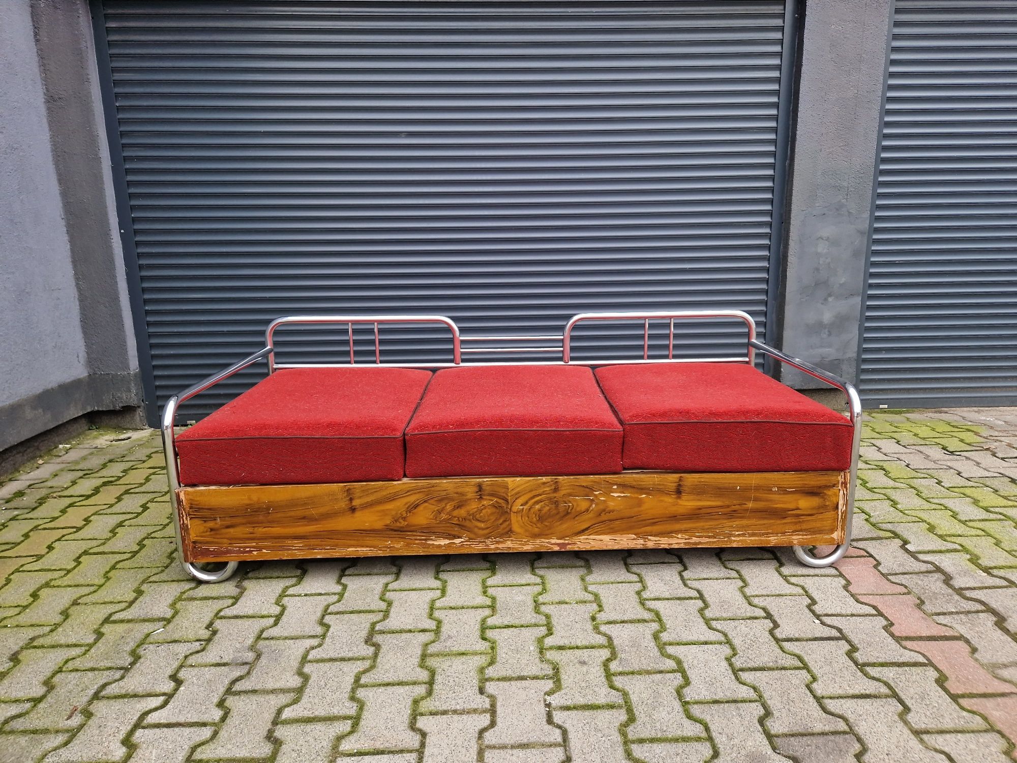 Kanapa / Sofa chrom  - Bauhaus Art Deco Modernizm