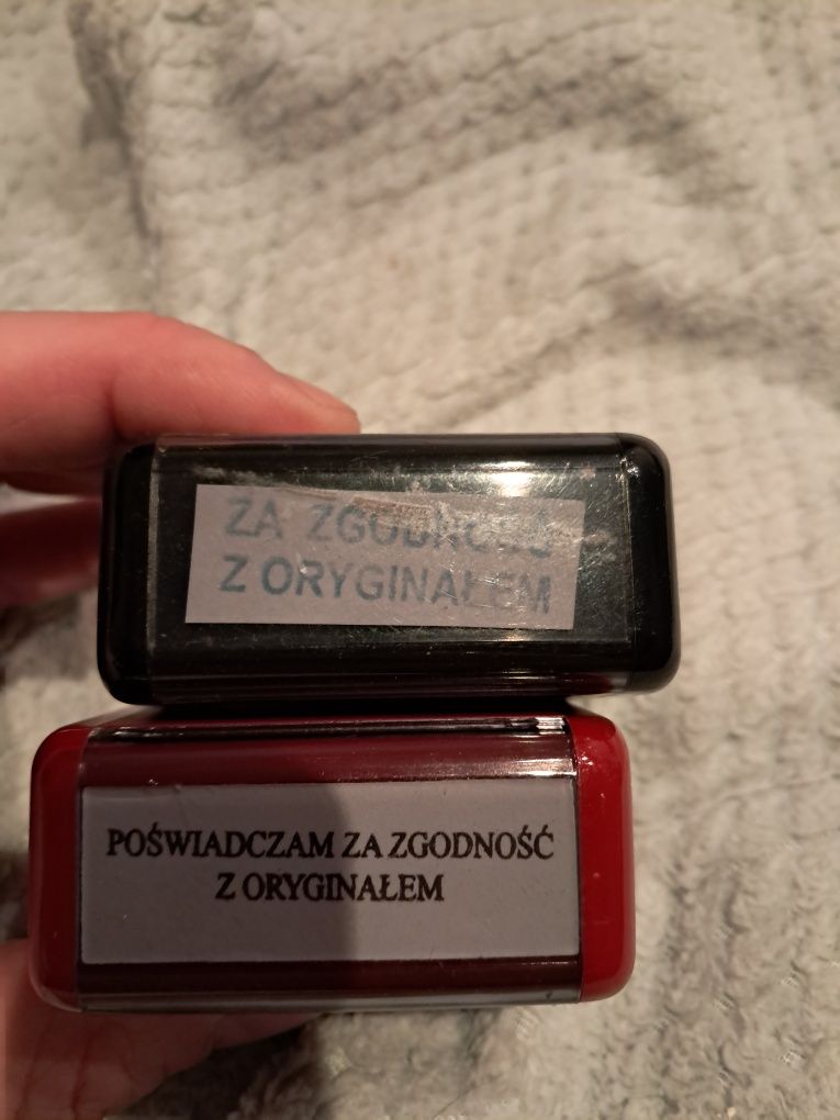 Zestaw pieczątek. Głównie colop 3 colop 30 automaty beż gumek