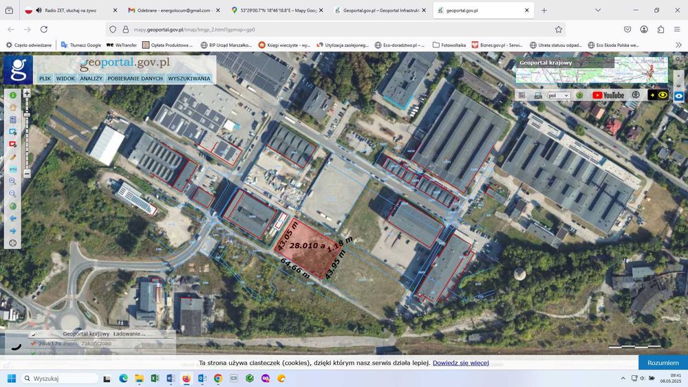 Działka Przemysłowa na sprzedaż 3105m2