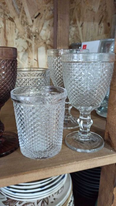 NOVO! Copos em Vidro Vintage Estilo e Elegância à Sua Mesa