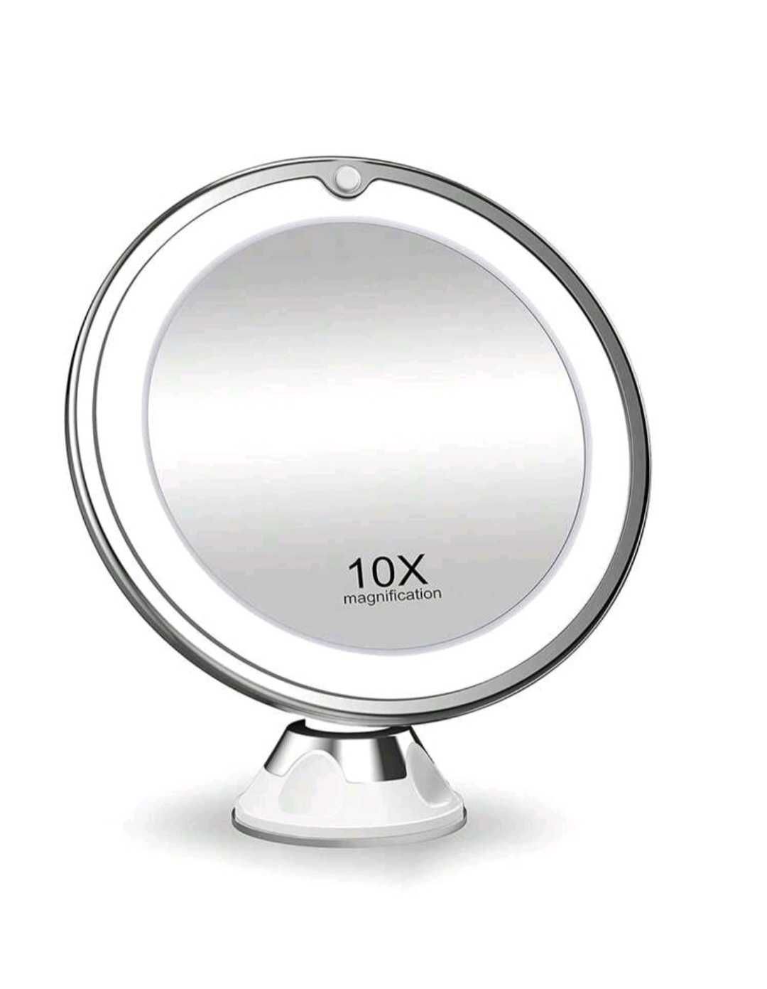 Espelho maquilhagem c/ luz aumenta 10x