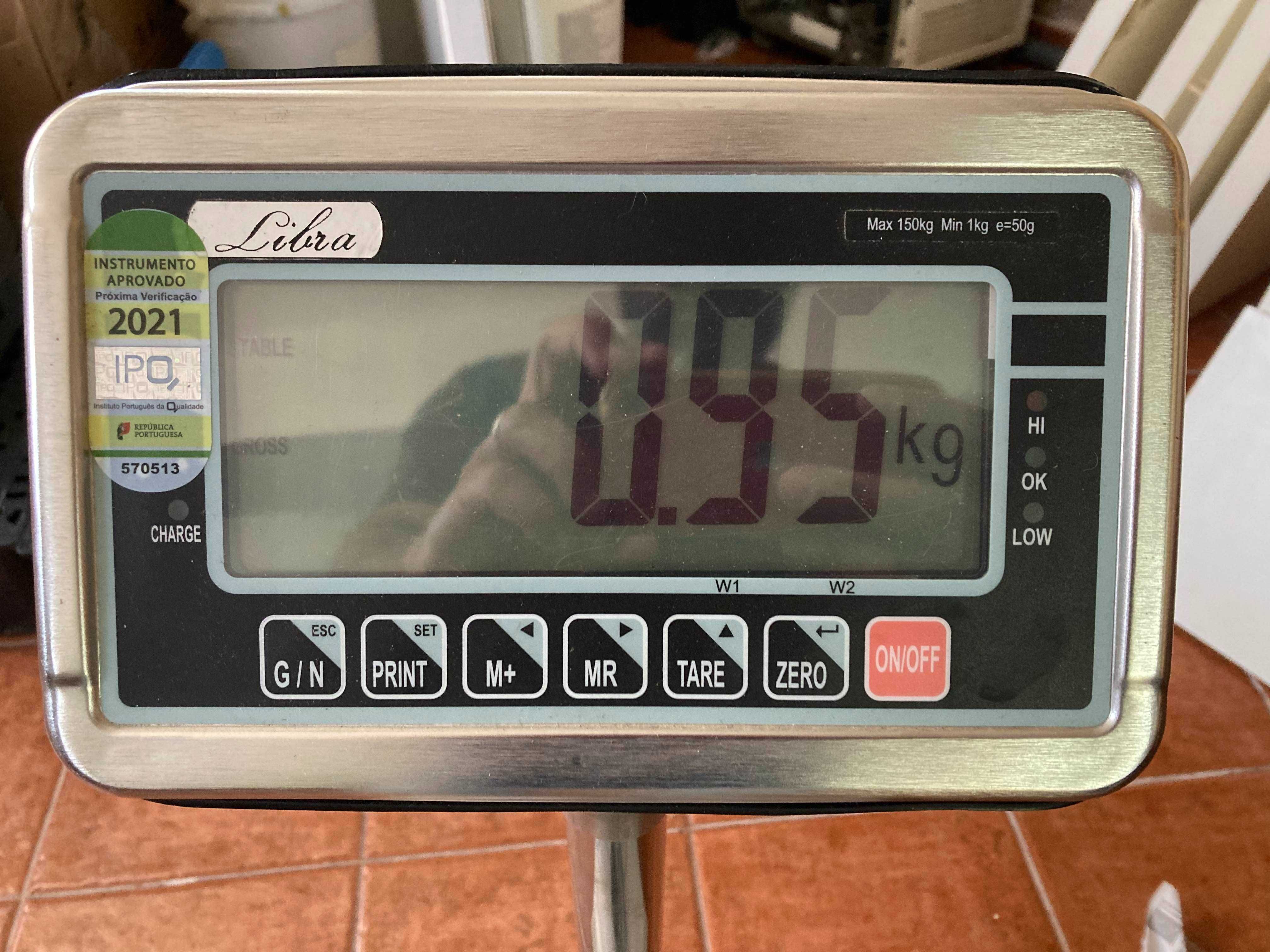 Balança Digital de Armazém Lybra 150Kg em inox  como nova
