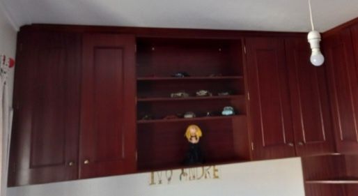 Estantes em mogno tenho 2 módulos iguais