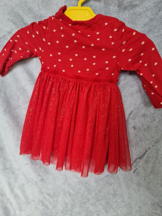 Sukienka z wbudowanym body czerwona