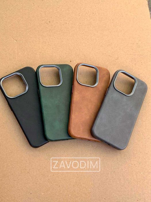 шкіряний Чохол Iphone 14 15 Pro MagSafe чехол кожаный бампер еко кожа