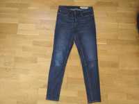 Spodnie damskie Esmara 40 granatowe jeansowe długie super skinny fit