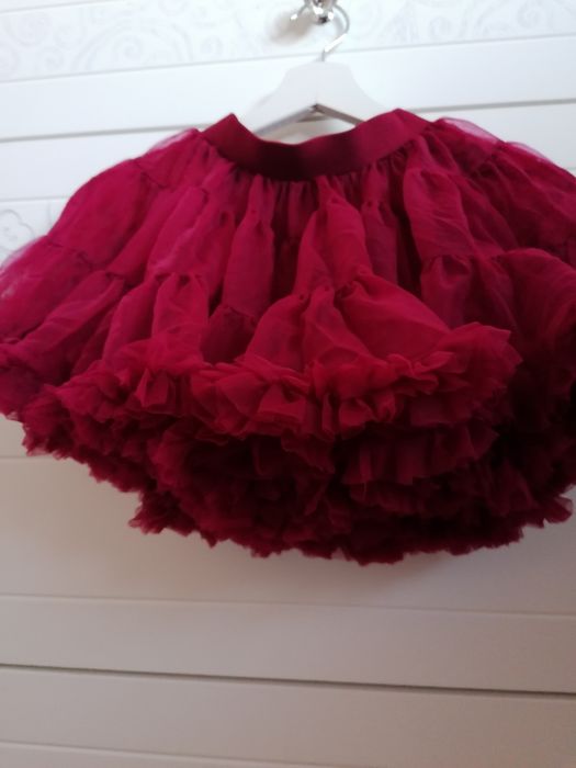 Czerwona burgund spódnica tutu tiulowa święta Mikołaj 116 6lat