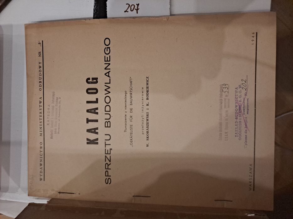 Katalog sprzętu budowlanego 1944r