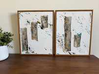 Conjunto de 2 quadros da arte abstrata