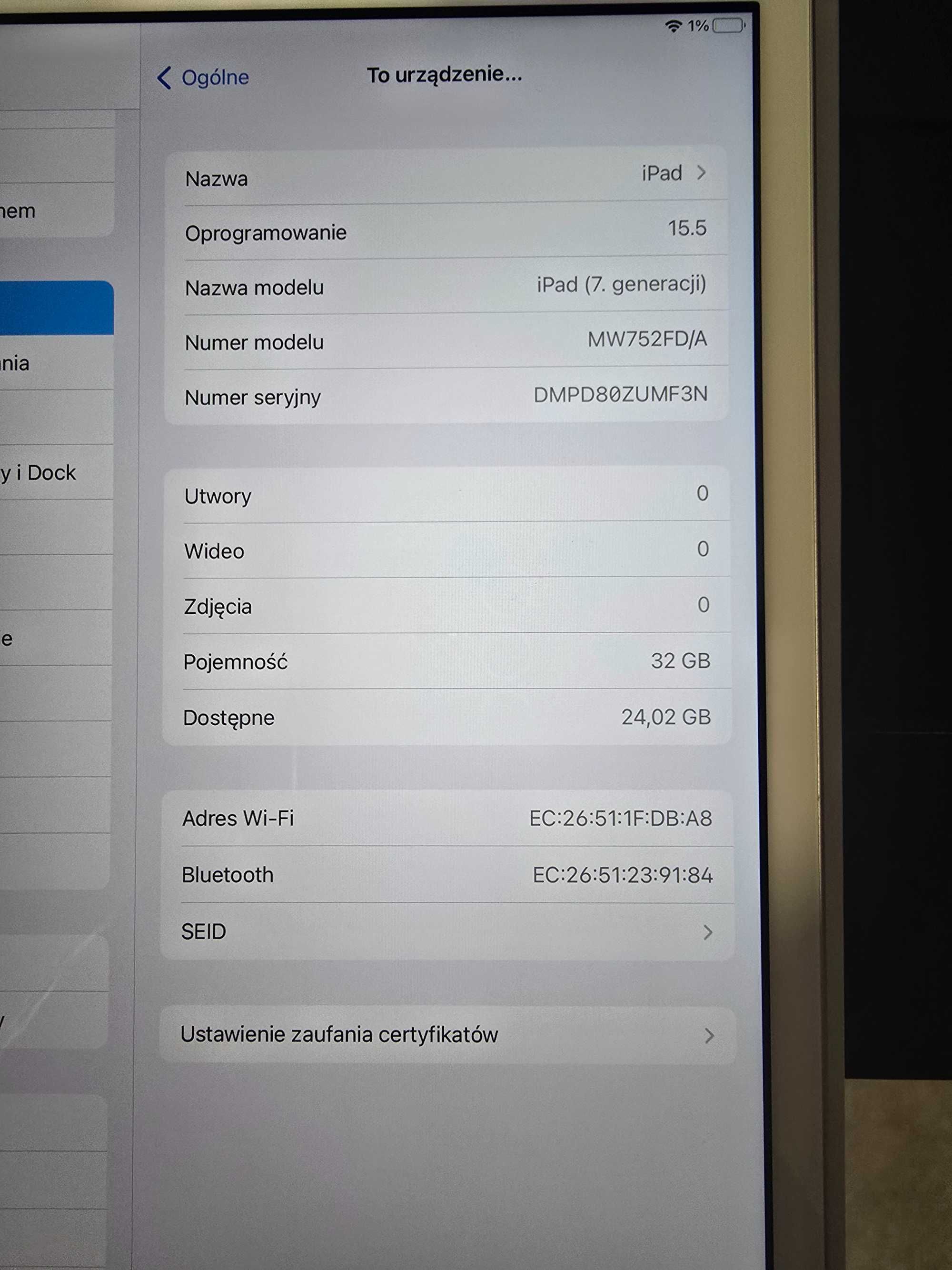 Apple iPad 7gen (10,2", Wi-Fi, 32 GB) - srebrny A2197