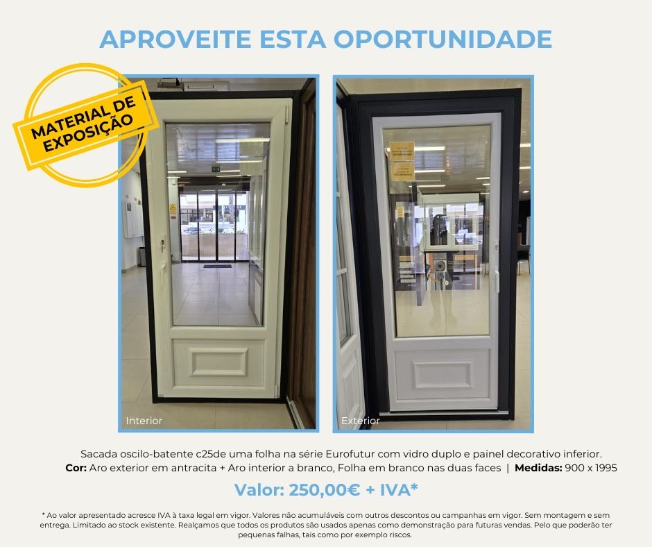 Janelas PVC sem montagem