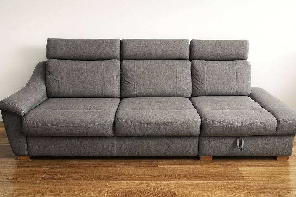 Sofa Bydgoskie Meble Sergio – funkcja spania, włoski stelaż