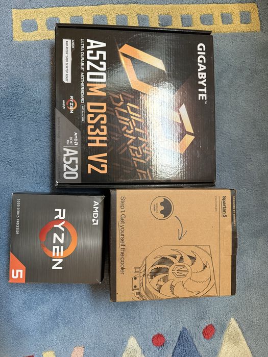 Zestaw ryzen 5 5600g płyta główna chłodzenie ram RGB gwarancja