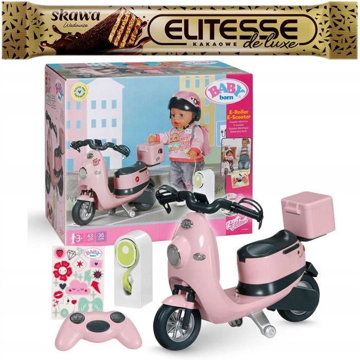 BABY BORN E-scooter SKUTER zdalnie sterowany RC DLA LALKI