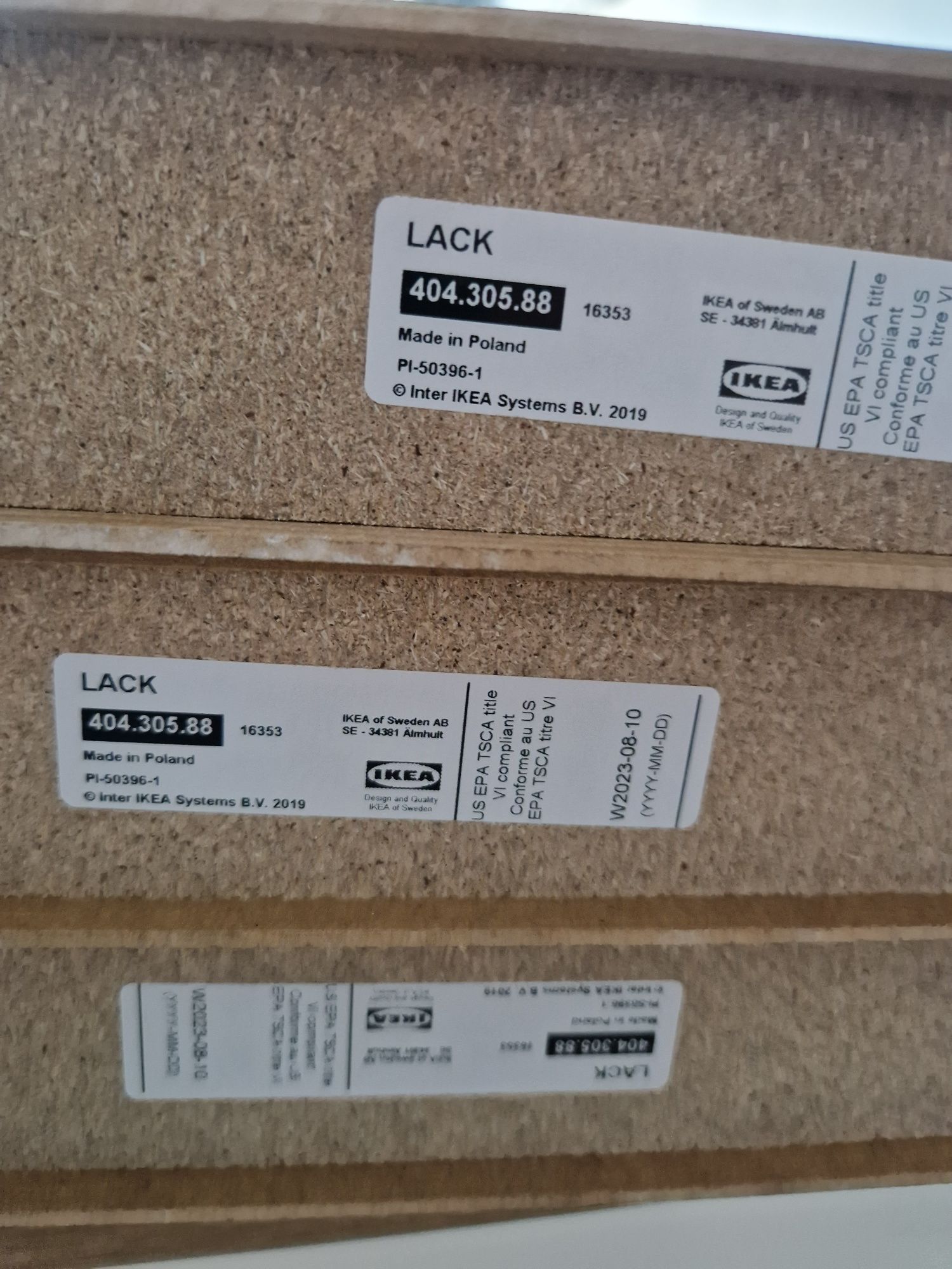3 półki Ikea Lack 30x26 cm
