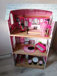 Domek dla lalek Kidkraft mebelki drewniany Barbie