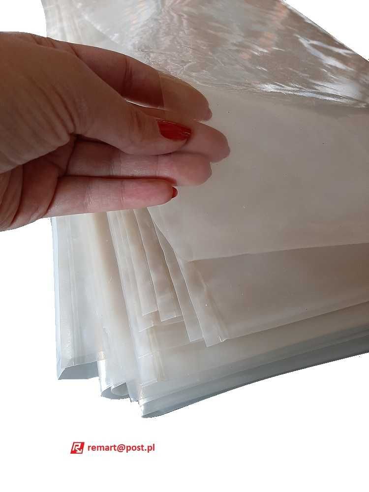 duże grube worki przezroczyste z recyklingu